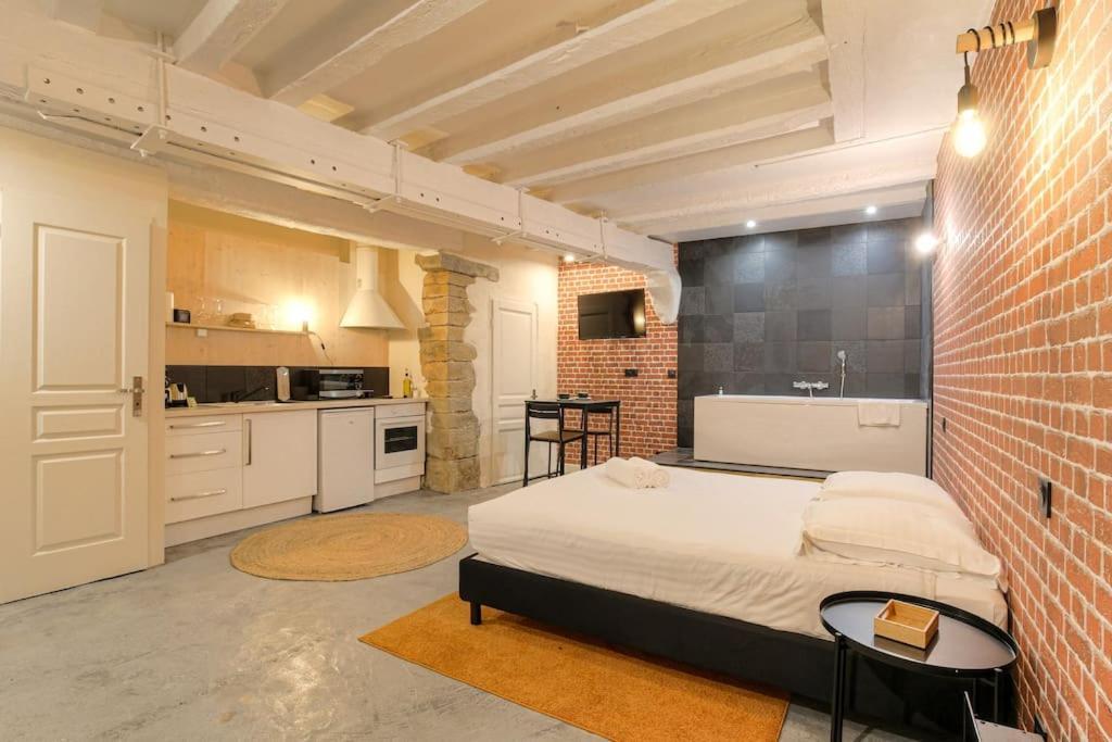 Industrial-Style Studio With Bathtub, Vieux-ליון מראה חיצוני תמונה